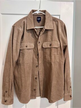 GAP Men's Corduroy Shirt Jacket - Light Brown
